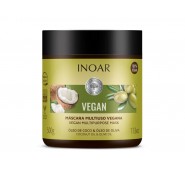 INOAR Vegan Mask - daugiafunkcinė plaukų kaukė su kokoso ir alyvuogių aliejais 500 g